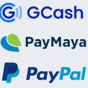 Pay via GCash, Maya and PayPal.